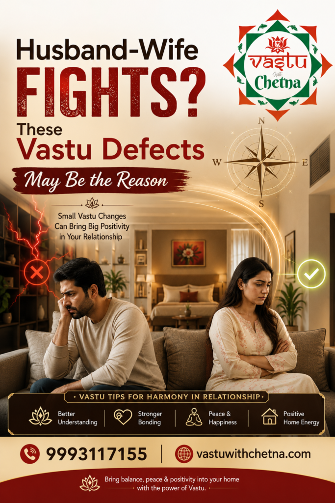 Frequent husband-wife fights at home? Discover Vastu defects and simple remedies to restore love, peace, and harmony.