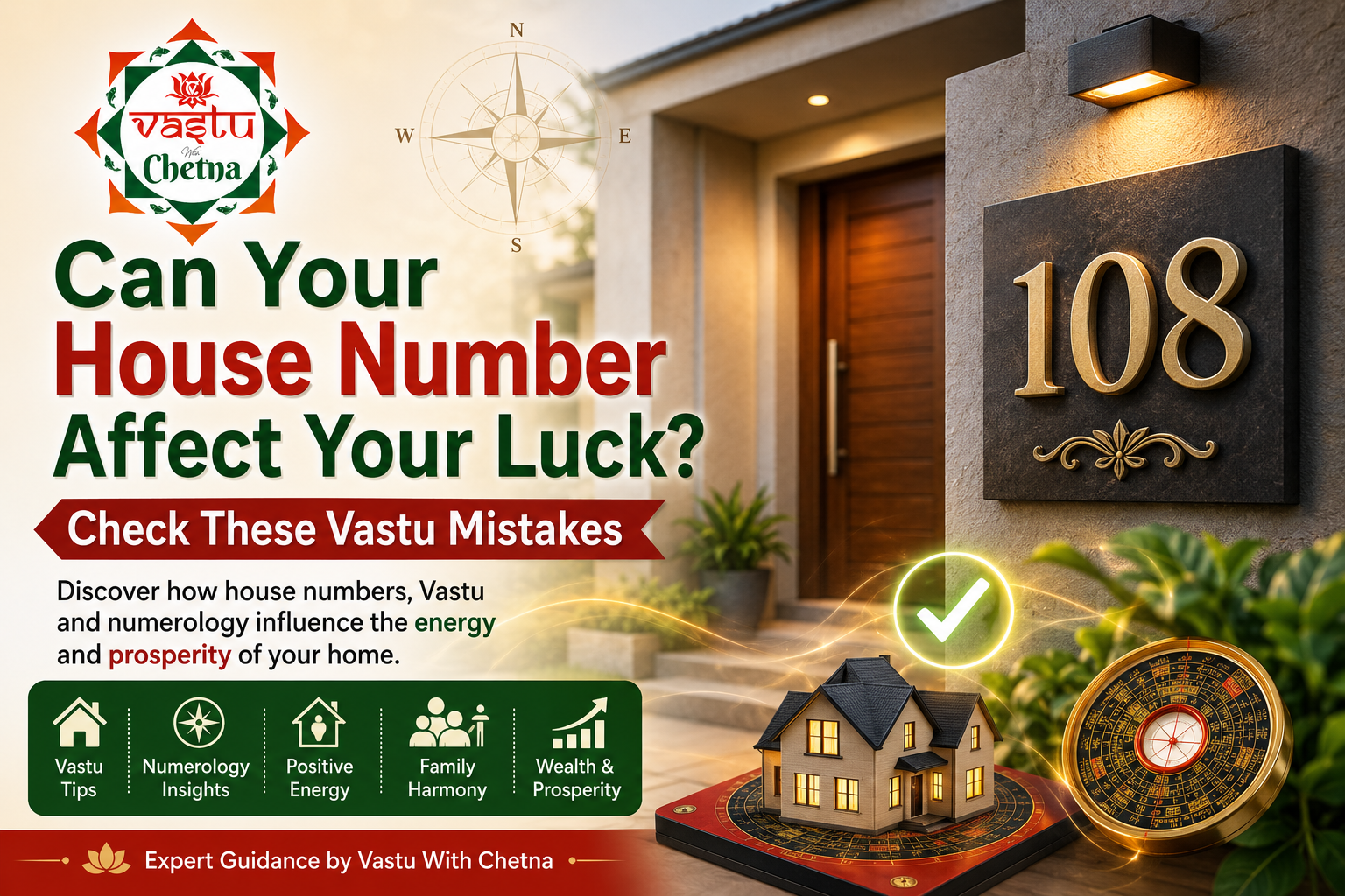 Can Your House Number Affect Your Luck? Check These Vastu Mistakes with expert Vastu guidance from Vastu With Chetna.